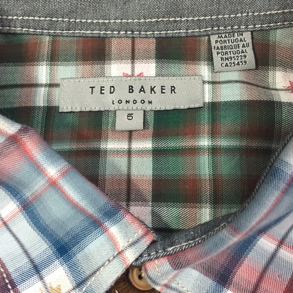 Ted Baker Long Sleeve Button Down Shirt Size 5 XL - Picture 4 of 8